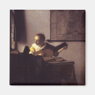 Frau mit Lute Magnet