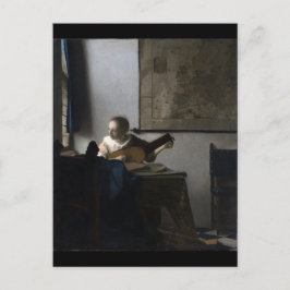 Frau mit Lute von Johannes Vermeer Postkarte