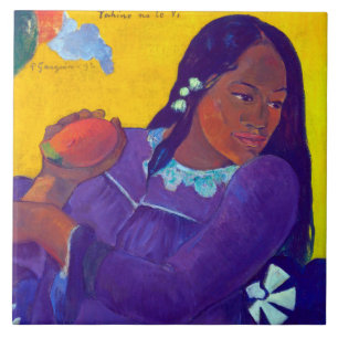 Frau mit Mango, Gauguin Fliese