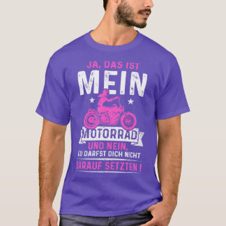 Frau mit Motorradfahrer-Redewendungen T-Shirt
