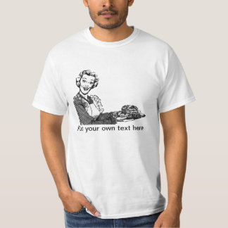 Frau mit Nahrung T-Shirt