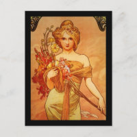 Frau mit Oragna Bouquet