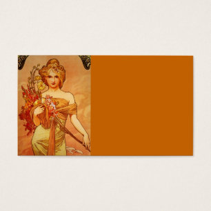 Frau mit orange Blumenstrauß