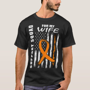 Frau mit orangefarbenem Band Leukämie-Bewusstsein T-Shirt