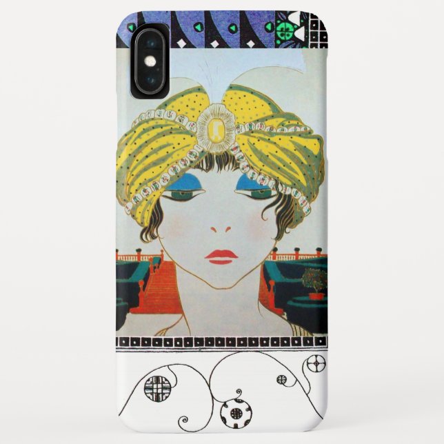 FRAU MIT ORIENTAL YELLOW TURBAN / Beauty Fashion Case-Mate iPhone Hülle (Rückseite)