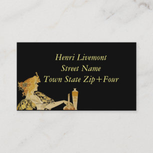 Frau mit Paint Brush Visitenkarte