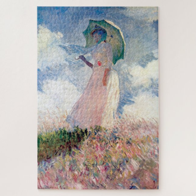 Frau mit Parasol, Claude Monet, 1886 Puzzle (Vertikal)