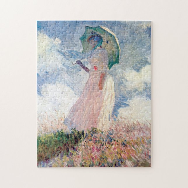 Frau mit Parasol, Claude Monet, 1886 Puzzle (Vertikal)