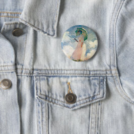 Frau mit Parasol Claude Monet Vintage Kunst Button