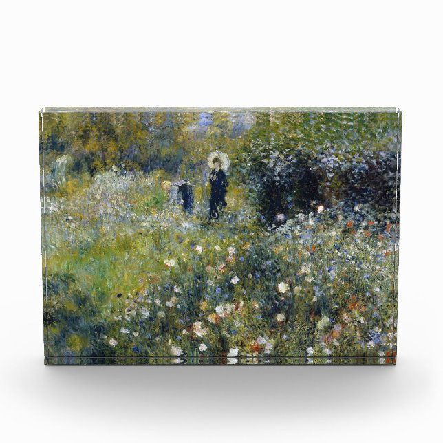 Frau mit Parasol im Garten von Auguste Renoir Fotoblock (Vorderseite)