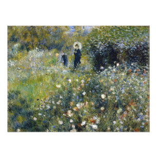 Frau mit Parasol im Garten von Auguste Renoir Fotodruck