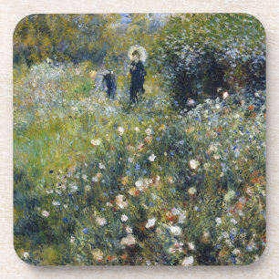Frau mit Parasol im Garten von Auguste Renoir Getränkeuntersetzer