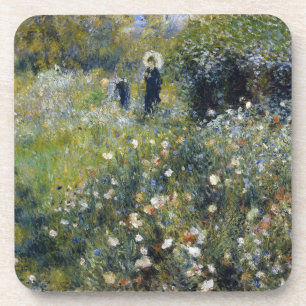 Frau mit Parasol im Garten von Auguste Renoir Getränkeuntersetzer