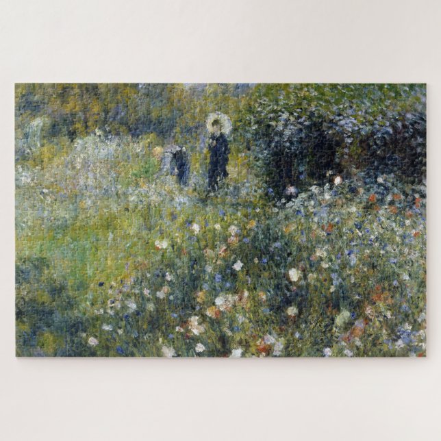 Frau mit Parasol im Garten von Auguste Renoir Puzzle (Horizontal)