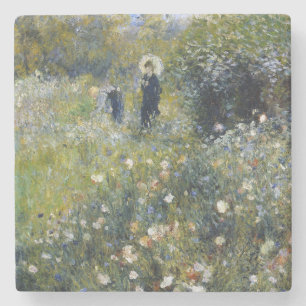 Frau mit Parasol im Garten von Auguste Renoir Steinuntersetzer