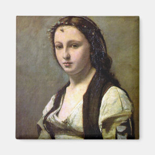 Frau mit Perle, Camille Corot, 1868-1870 Magnet