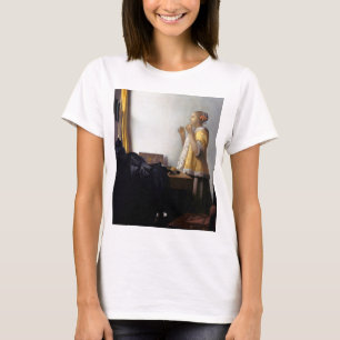 Frau mit Perlenschnur, Johannes Vermeer T-Shirt