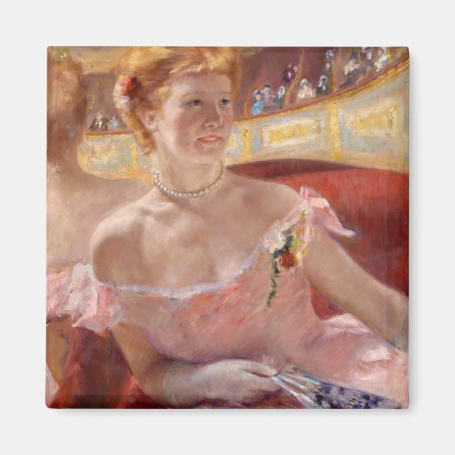 Frau mit Perlenschnur Magnet (Vorne)