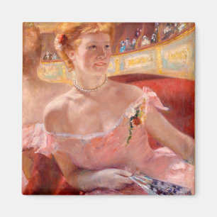 Frau mit Perlenschnur Mary Cassatt Magnet