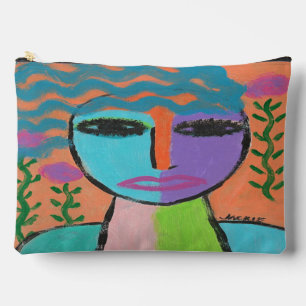 Frau mit Rose Abstrakte Kunst Zubehörtasche