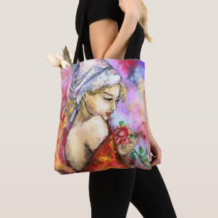 Frau mit Rose Tote Tag