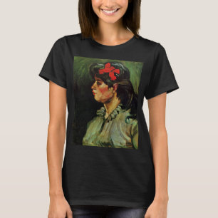 Frau mit rotem Band Porträt von Vincent van Gogh T-Shirt