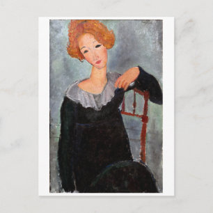 Frau mit Rotem Haar, Modigliani Postkarte
