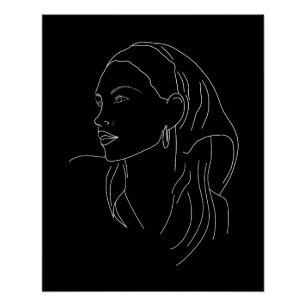 Frau mit Scarf Poster