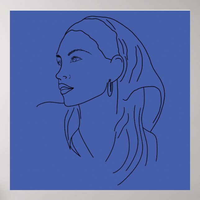 Frau mit Scarf Poster (Vorne)