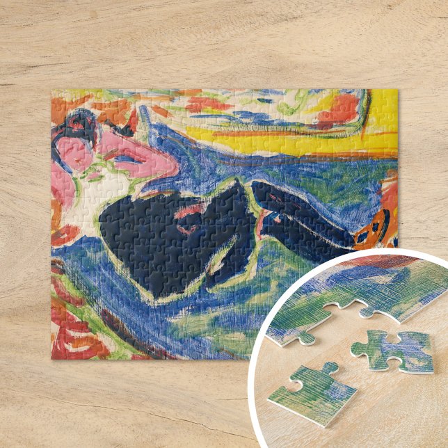 Frau mit schwarzen Strümpfen | Ernst Ludwig Kirchn Puzzle (Von Creator hochgeladen)