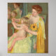 Frau mit Sonnenblume | Mary Cassatt Poster (Vorne)