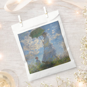 Frau mit Sonnenschirm Französische Landschaft Geschenktütchen