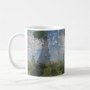 Frau mit Sonnenschirm Französische Landschaft Kaffeetasse