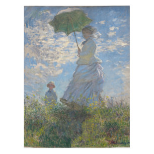Frau mit Sonnenschirm Französische Landschaft Tischdecke
