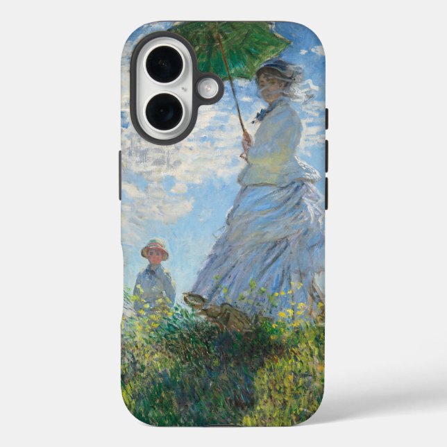 Frau mit Sonnenschirm, Frau Monet und ihr Sohn Case-Mate iPhone Hülle (Rückseite)