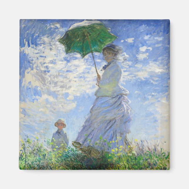 Frau mit Sonnenschirm, Frau Monet und ihr Sohn Magnet (Vorne)