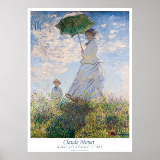 Frau mit Sonnenschirm - Frau Monet und ihr Sohn Poster
