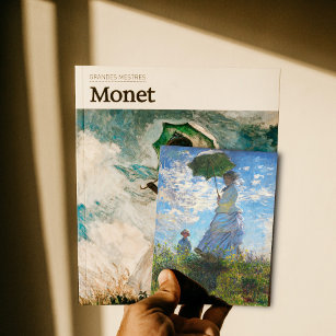 Frau mit Sonnenschirm - Frau Monet und ihr Sohn Postkarte