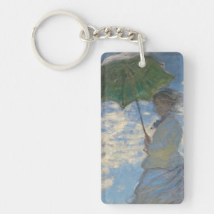 Frau mit Sonnenschirm - Frau Monet und ihr Sohn Schlüsselanhänger