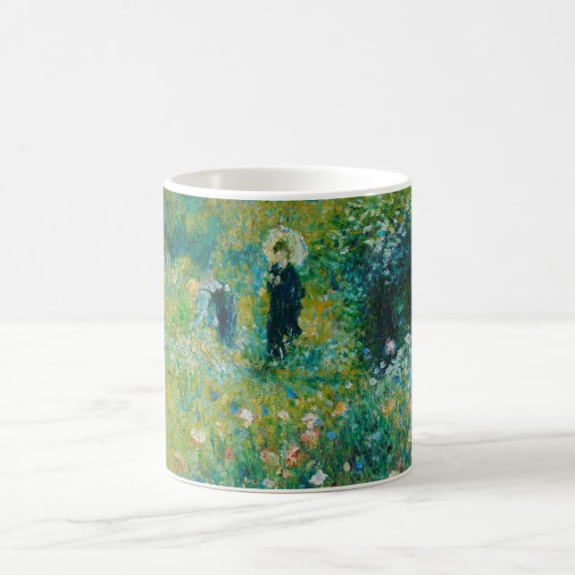 Frau mit Sonnenschirm, Garten, Renoir Kaffeetasse (Mittel)