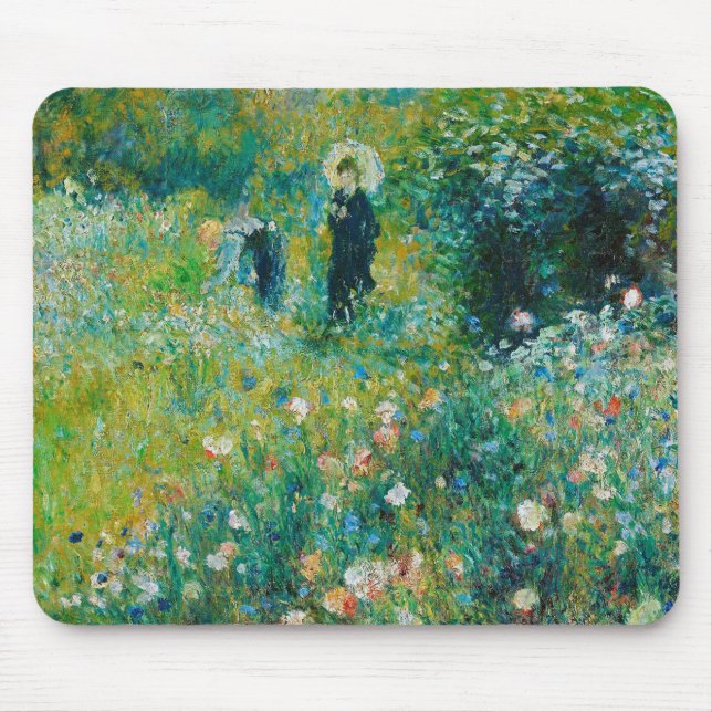 Frau mit Sonnenschirm, Garten, Renoir Mousepad (Vorne)