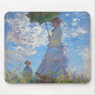 Frau mit Sonnenschirm, Monet Mousepad