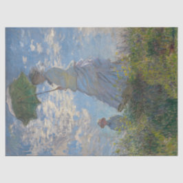 Frau mit Sonnenschirm von Claude Monet Seidenpapier