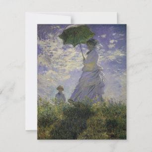 Frau mit Sonnenschirm von Claude Monet, Vintage Ar
