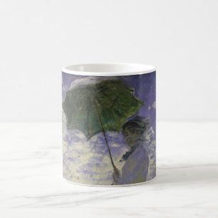 Frau mit Sonnenschirm von Claude Monet, Vintage Ar Tasse