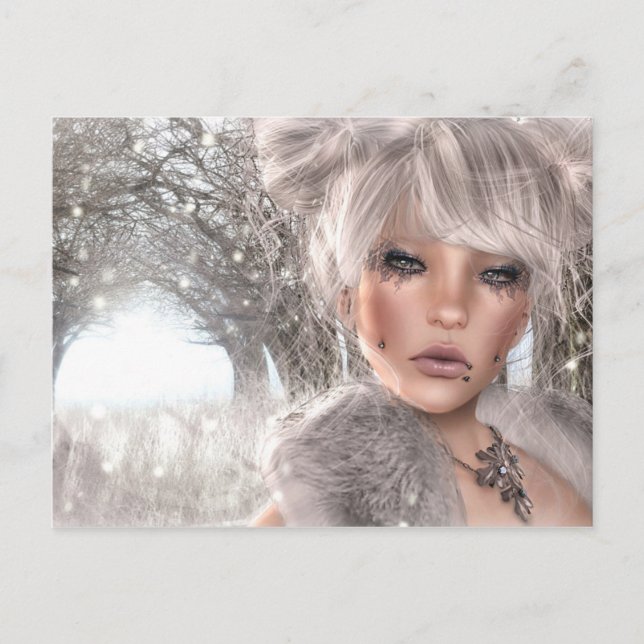 Frau mit Spektralaugen Postkarte (Vorderseite)