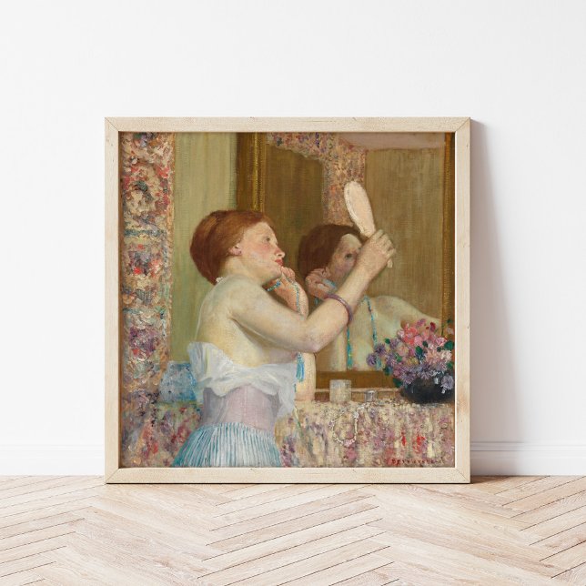 Frau mit Spiegel | Frederick Carl Frieseke Poster (Von Creator hochgeladen)