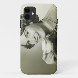Frau mit Tassen Case-Mate iPhone Hülle