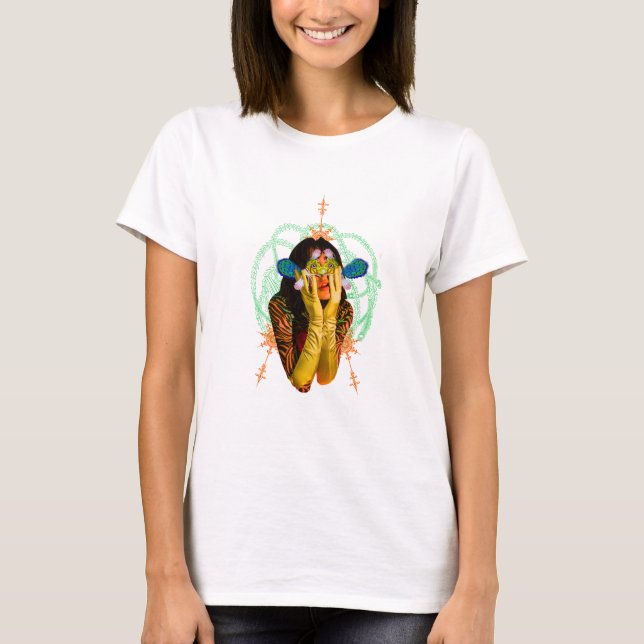 Frau mit Trippensammlung T-Shirt (Vorderseite)