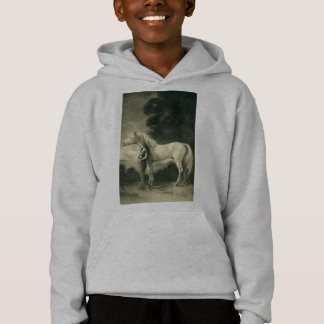 Frau mit weißem Pferd Hoodie